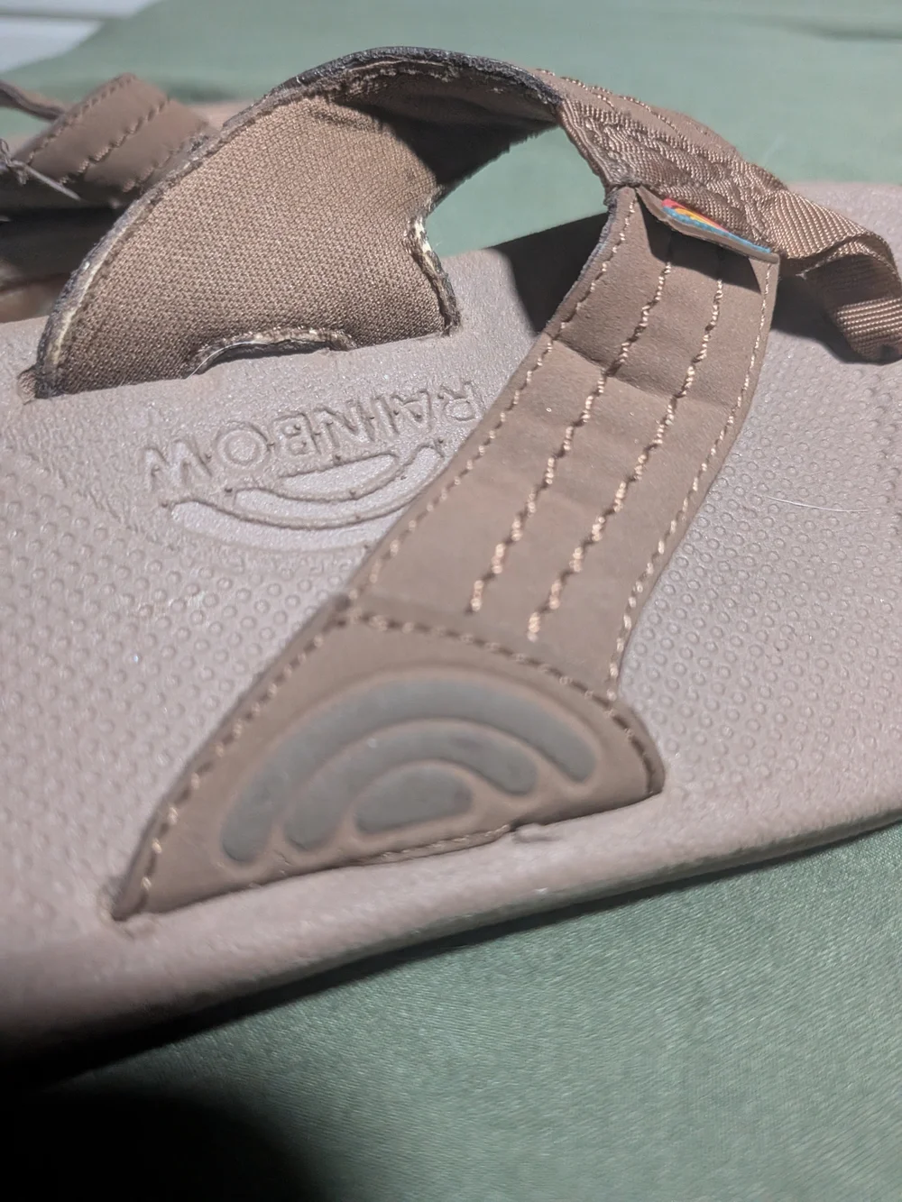 Rainbow Sandals Toddler Size 11/12 Brown Espresso Leather Flipflop Summer Beach